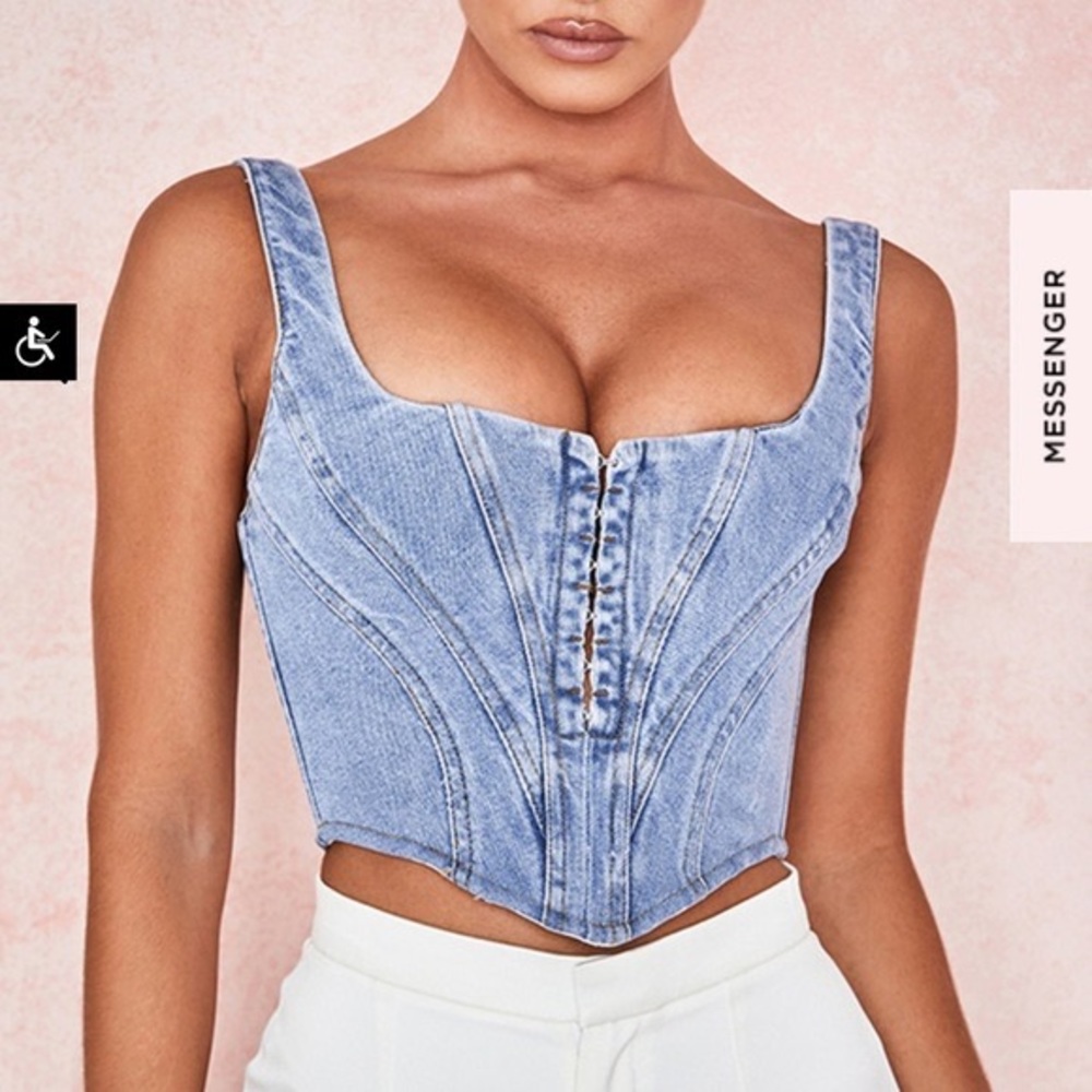 House of CB denim corset size XS
